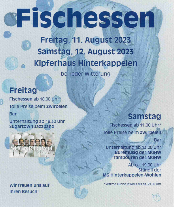 Flyer Fischessen 11./12. August 2023